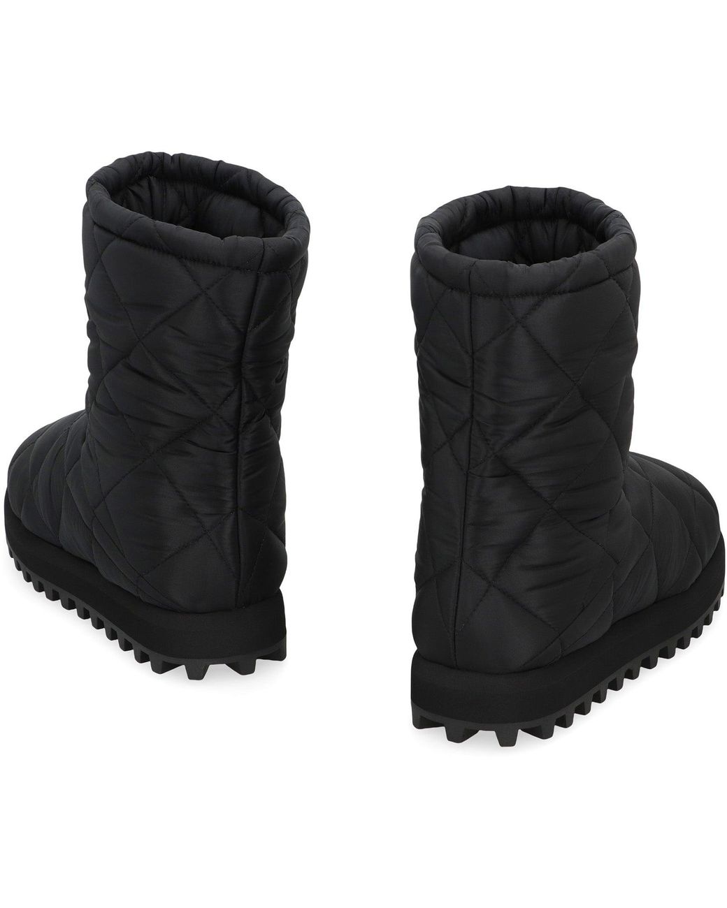 Dolce & Gabbana Black Quilted Nylon Boots