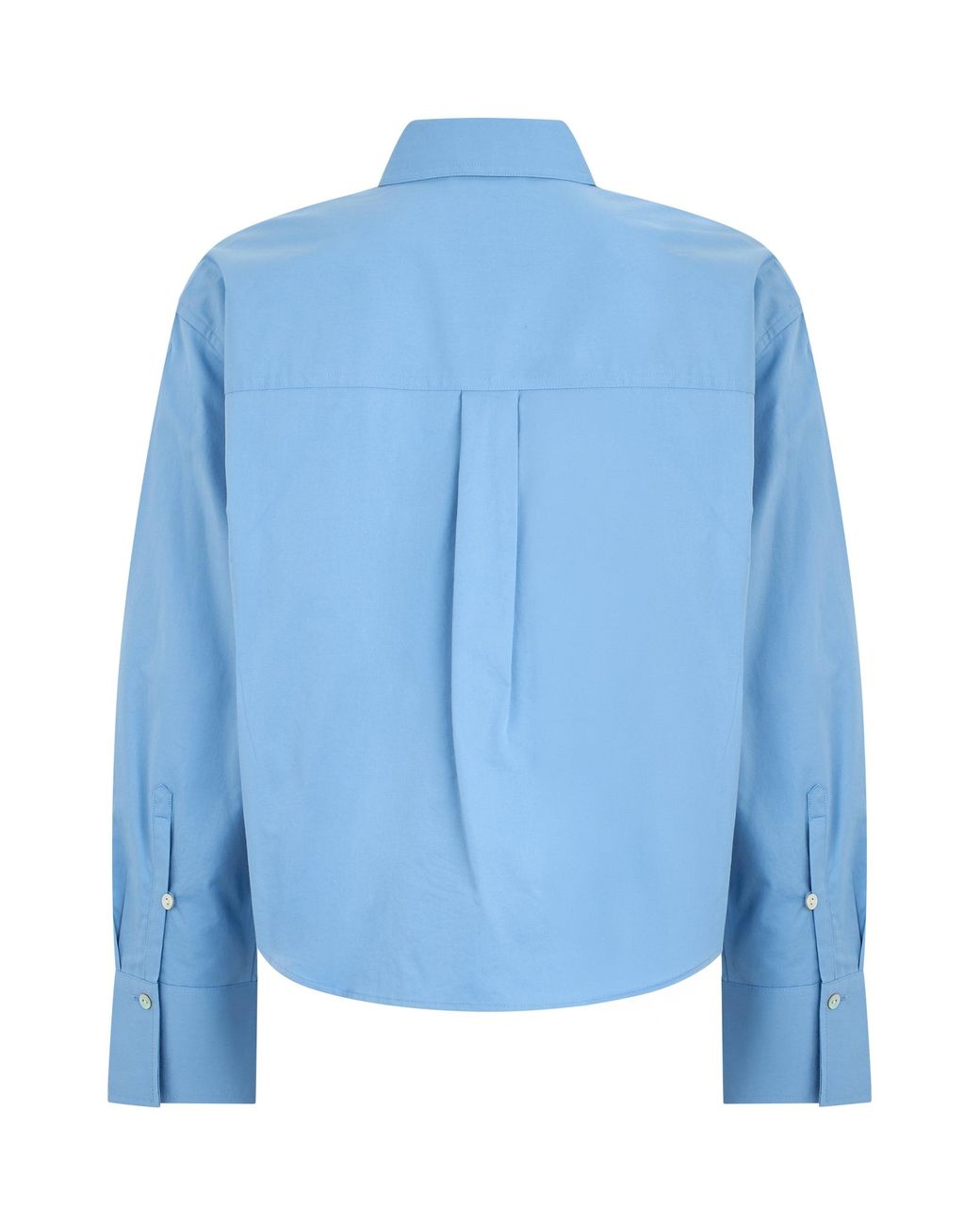 Vince Blue Cropped Shirt With Long Sleeves