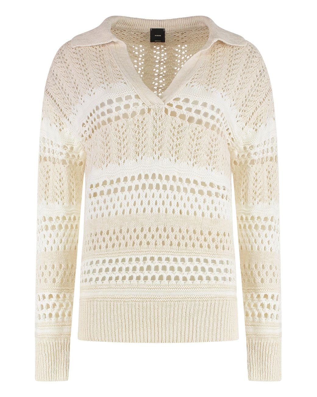 Pinko Natural Gorzano Cotton-Linen Sweater