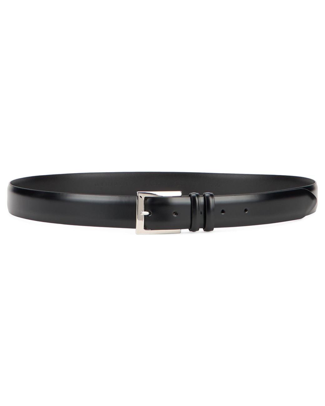 Orciani Black Brushed Leather Belt for men