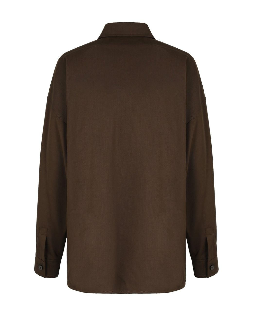Weekend by Maxmara Brown Linen Shirt Virgin Wool