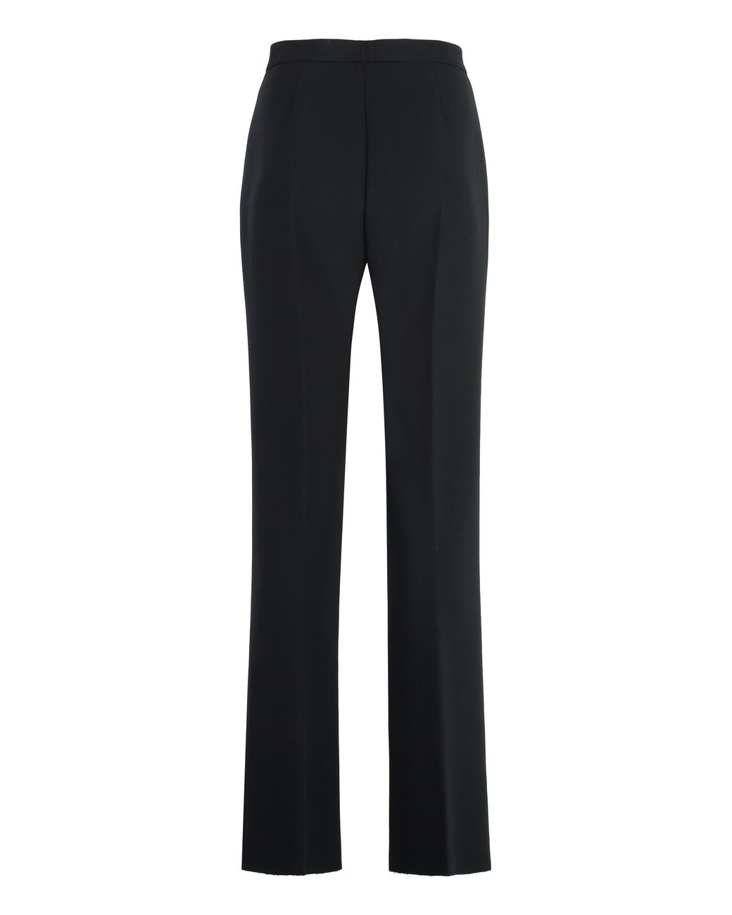 MSGM Blue Crêpe Tailored Trousers Elastane Flared