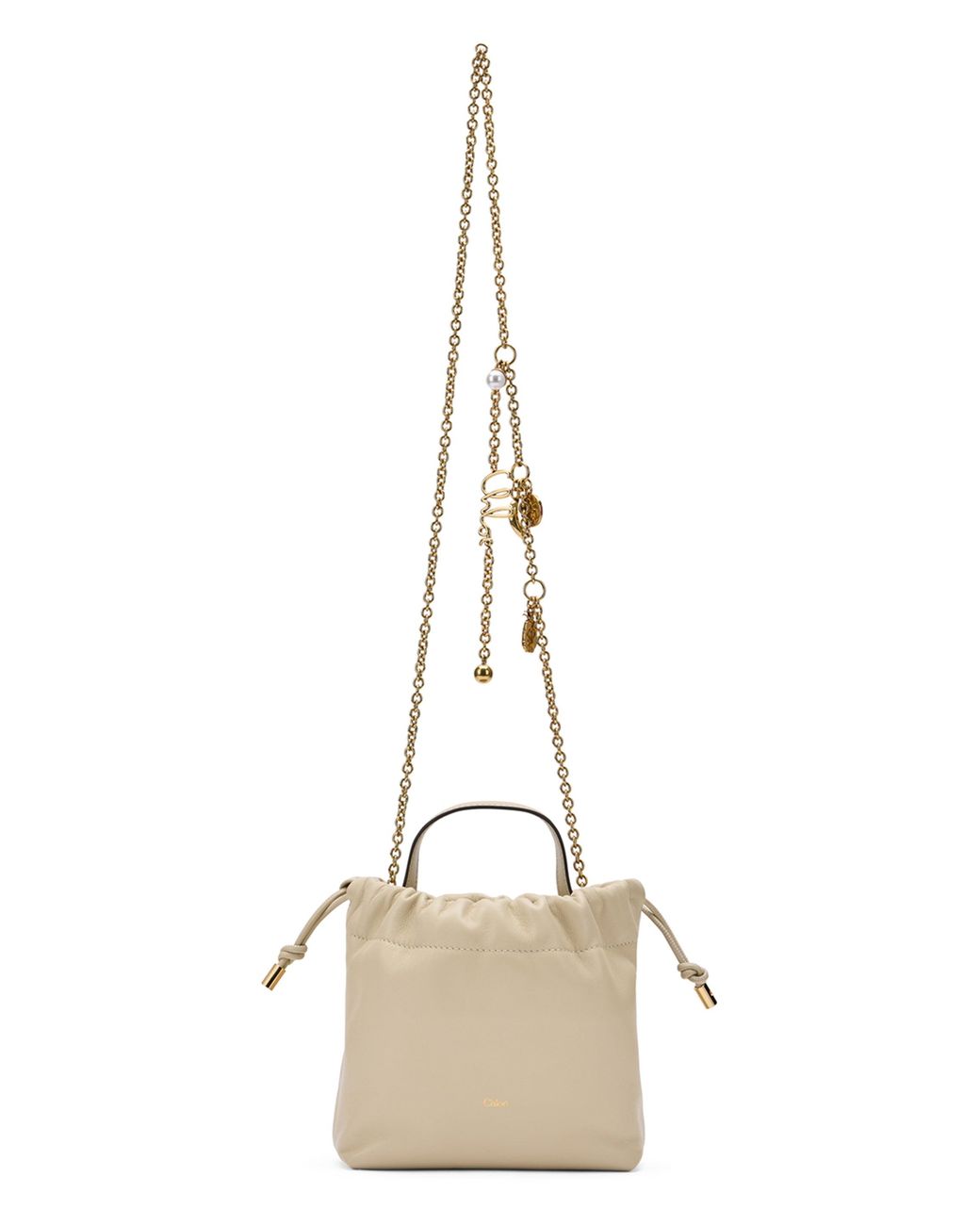 Chloé Mini Icons Bag With Chain in Natural | Lyst