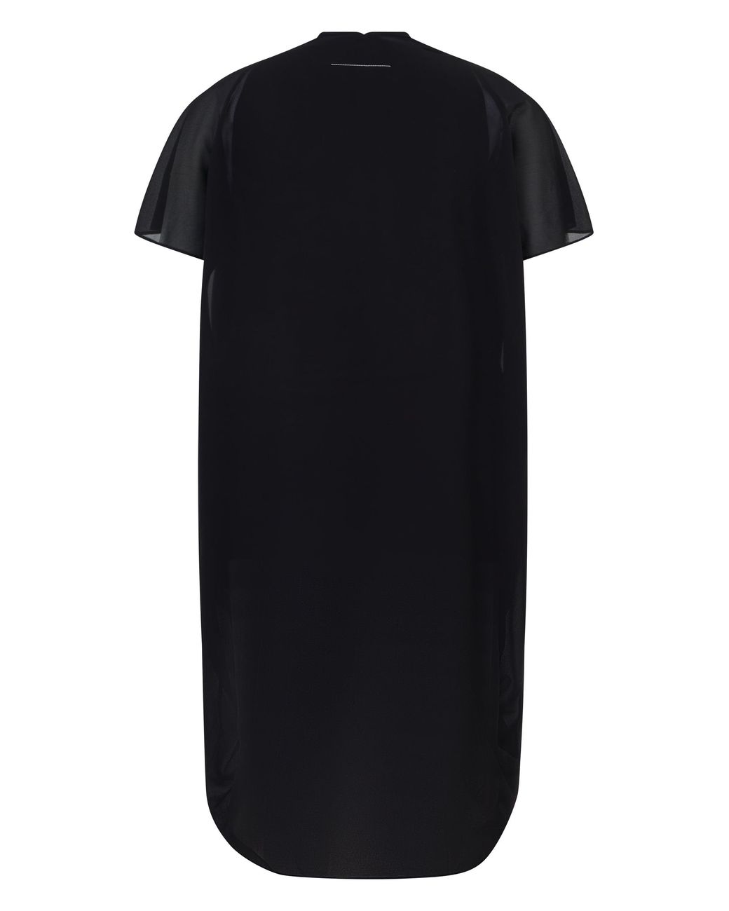 MM6 by Maison Margiela Black Asymmetric Dress With Draping
