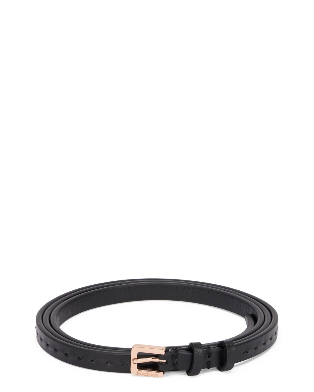 Max Mara Black Natural Leather Belt