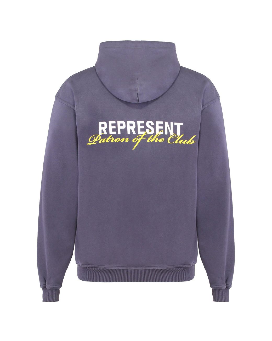 Represent Purple Hooded Sweatshirt Patron Of The Club Cotton Jumpers for men