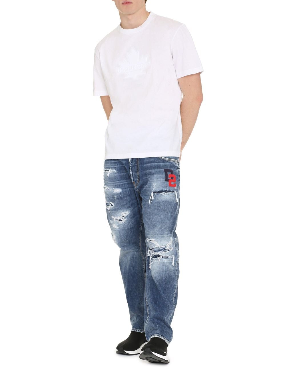 DSquared² White Cotton Crew-Neck T-Shirt for men
