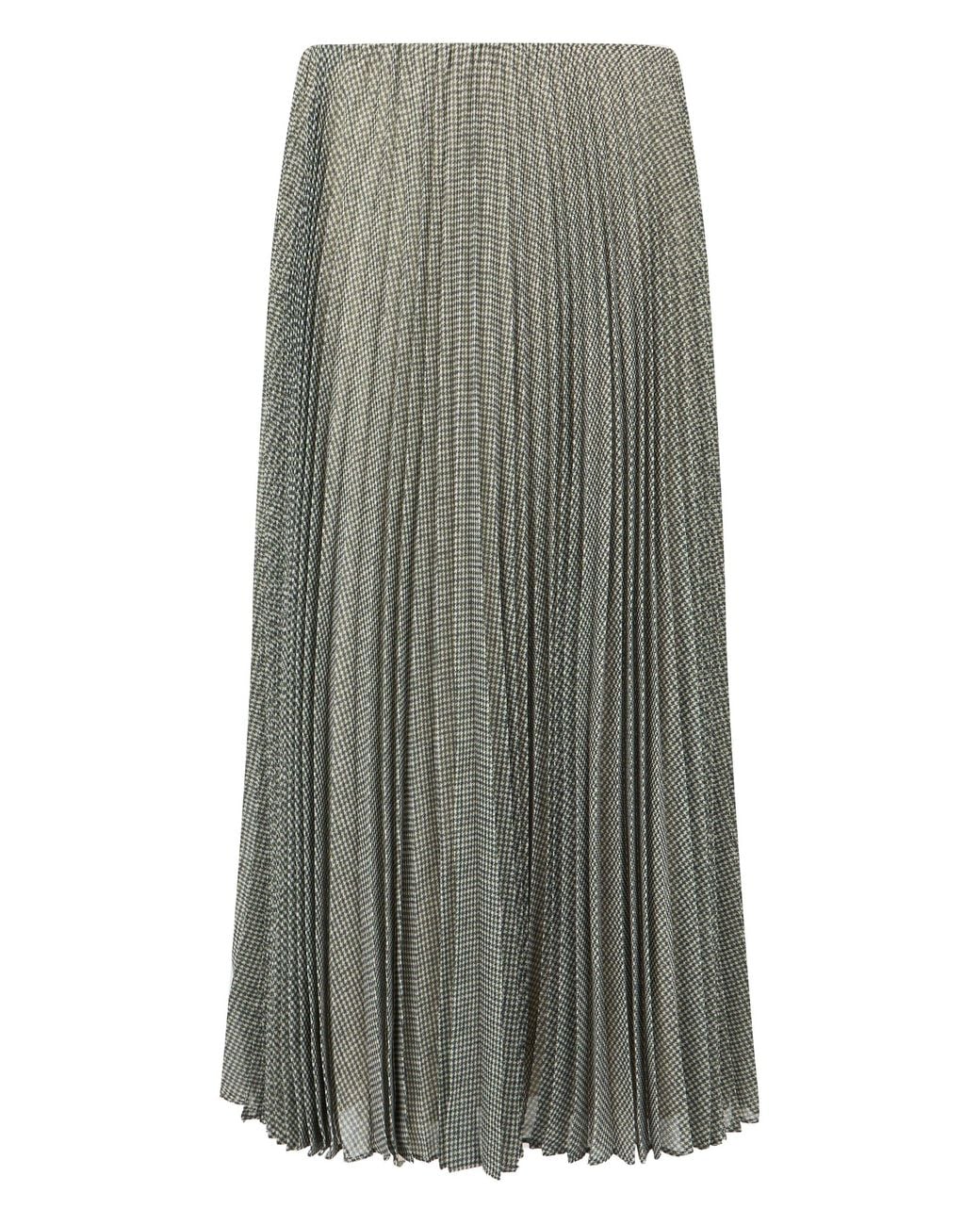 Vince Gray Long Pleated Skirt