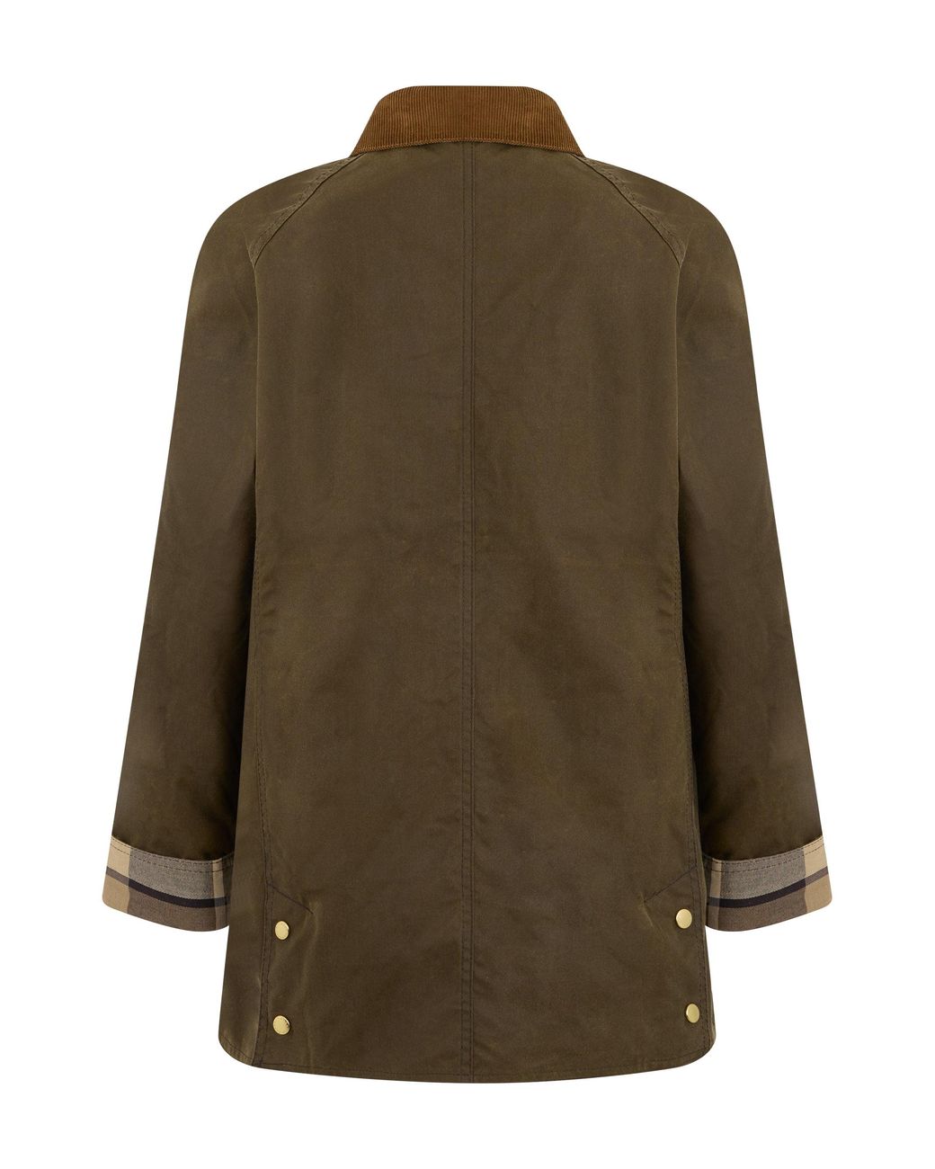 Barbour Green Jacket With Contrasting Collar