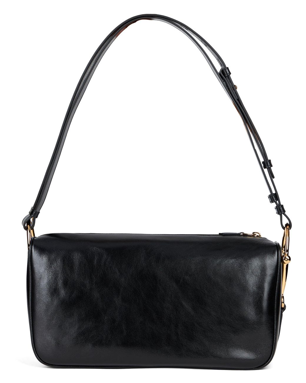 Gucci Black Shoulder Bag With Buckle, Leather Calf Skin