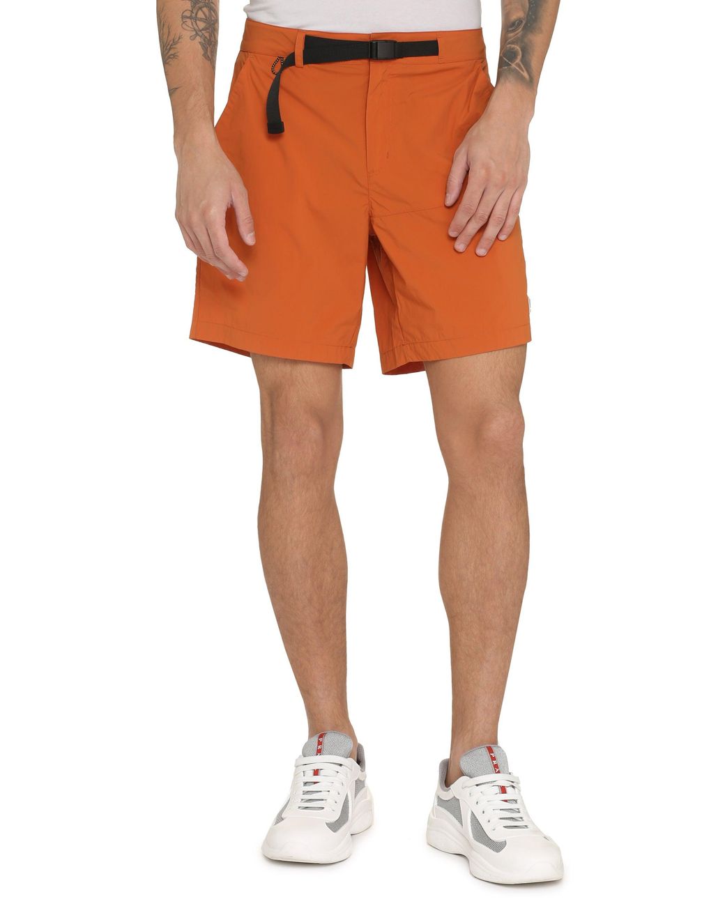 K-Way Orange Taprinne Nylon Bermuda Shorts for men