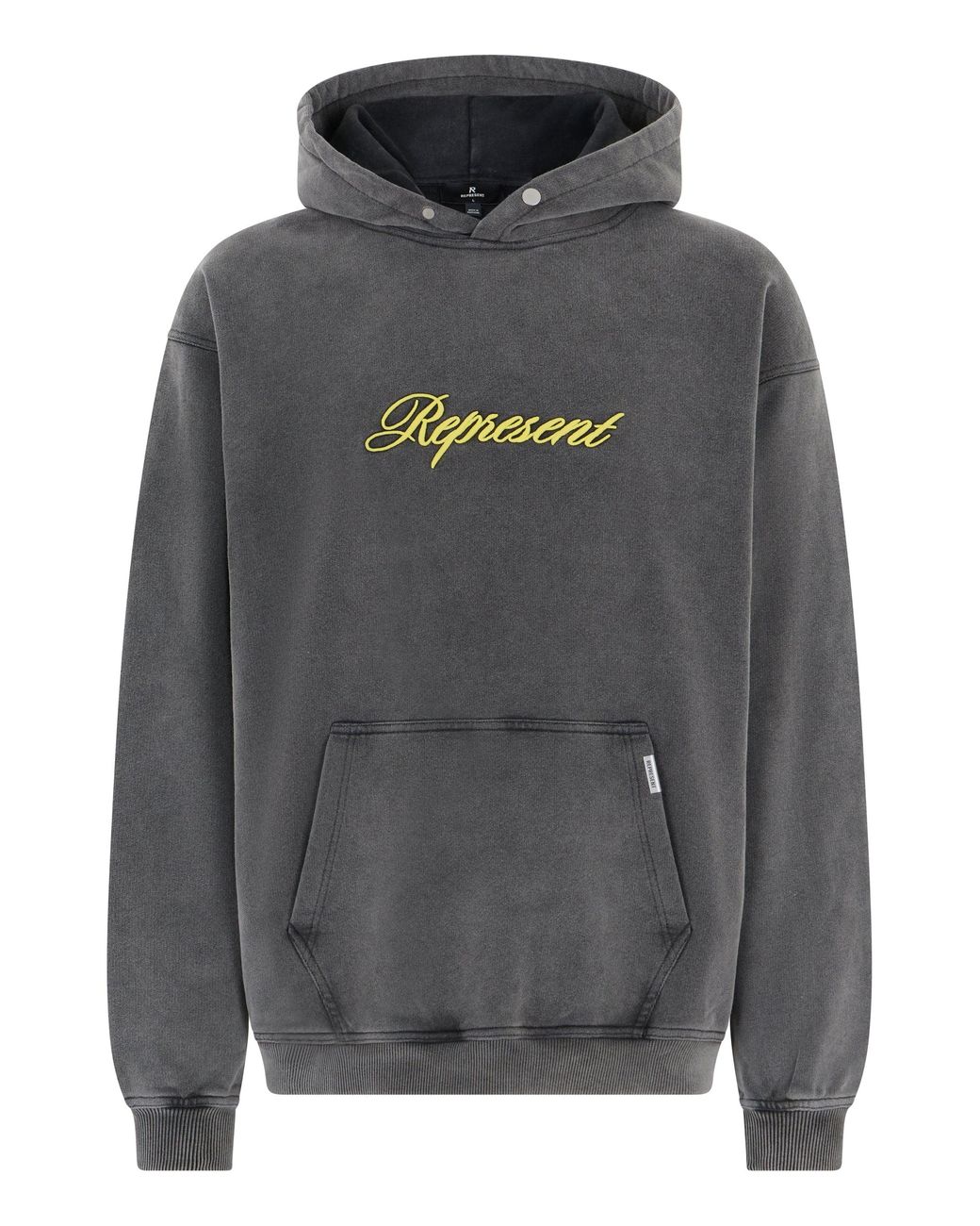 Represent Gray Hooded Sweatshirt Cotton Jumpers for men