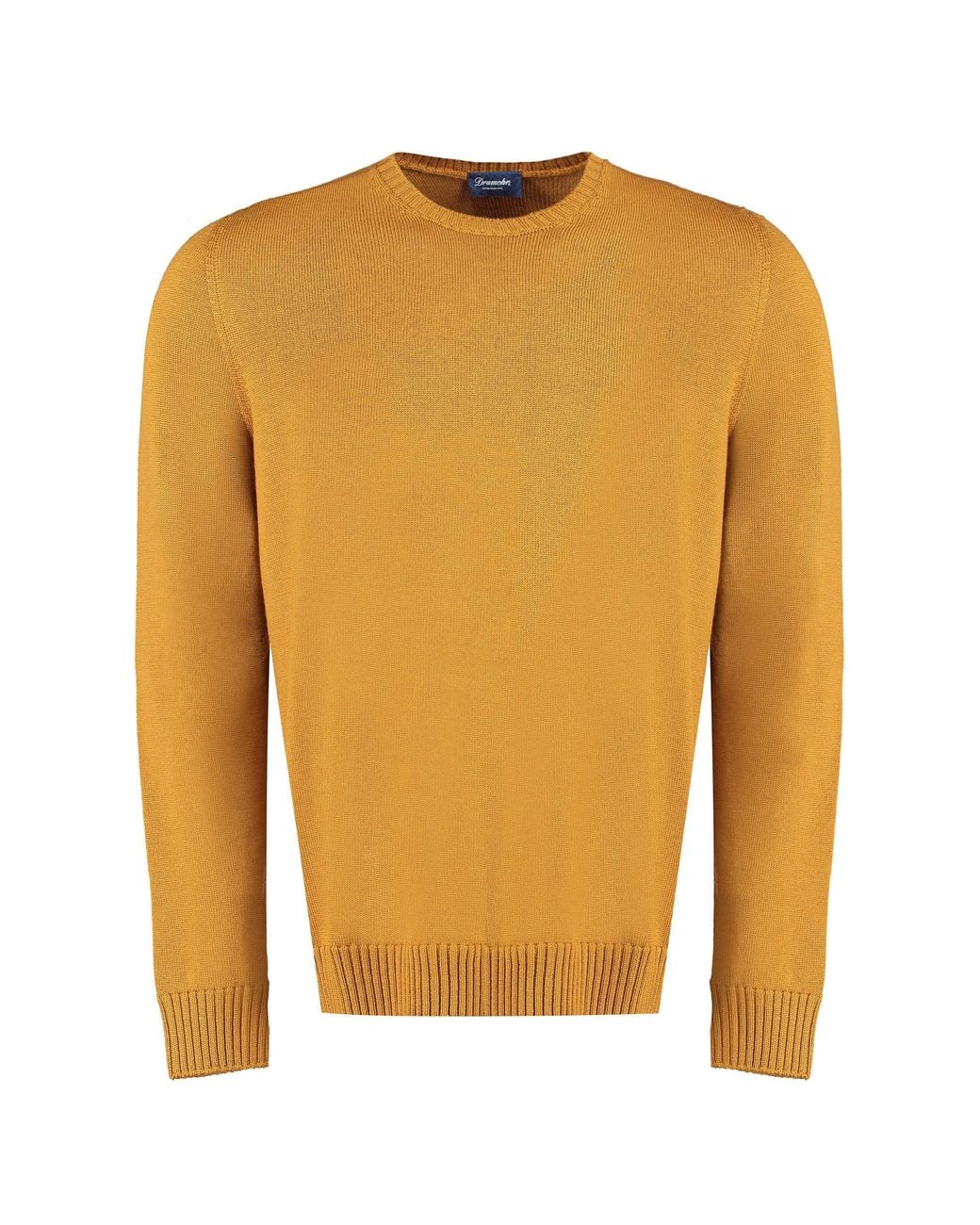 Drumohr Orange Wool Pullover for men