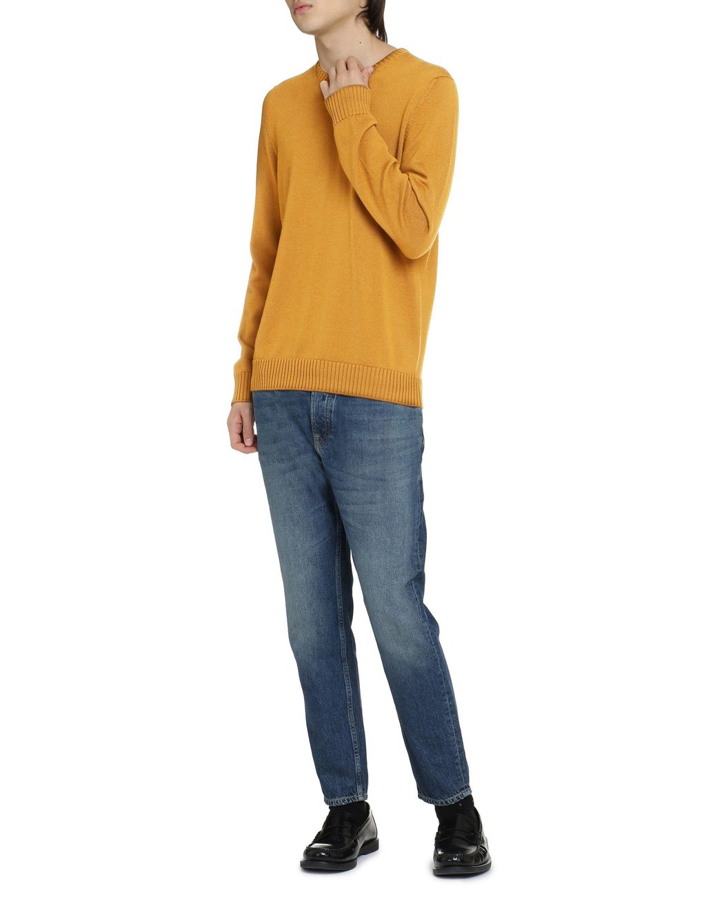 Drumohr Orange Wool Pullover for men