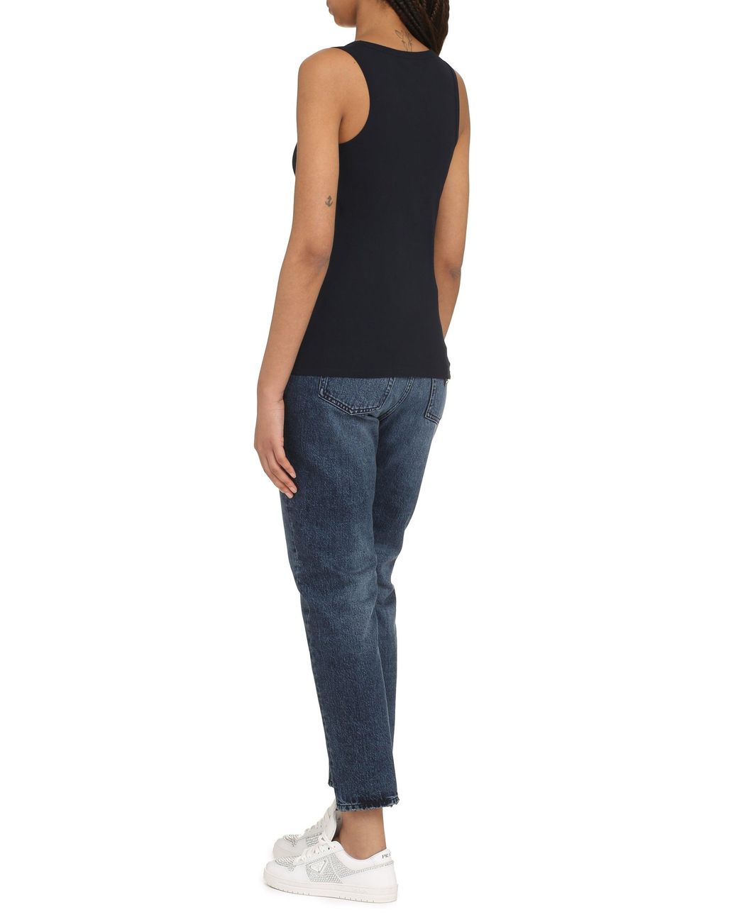 Jil Sander Black Cotton Tank Top