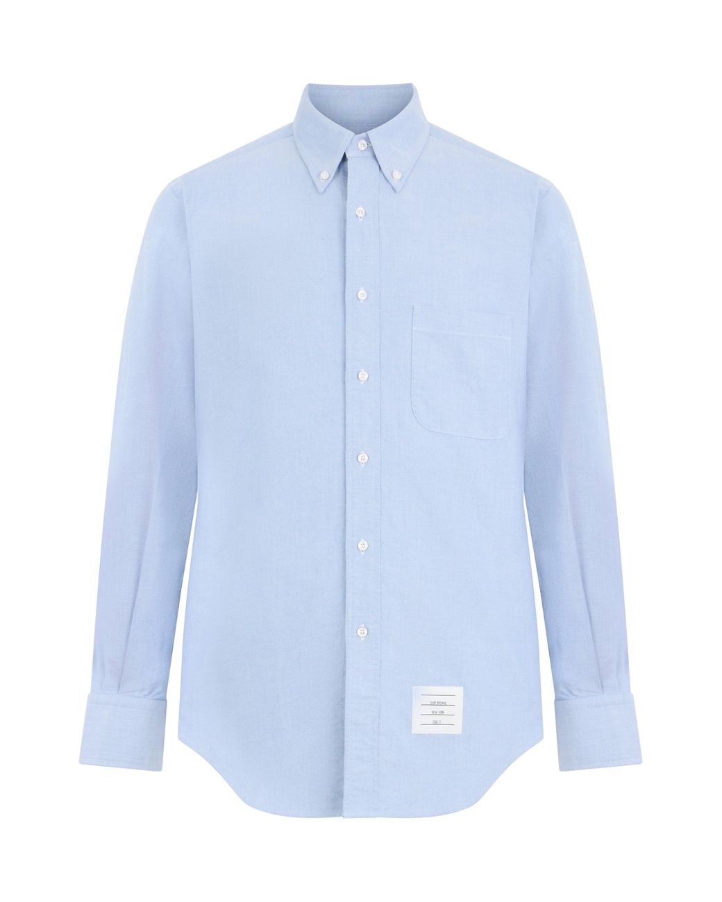 Thom Browne Blue Cotton Shirt With Long Sleeves for men