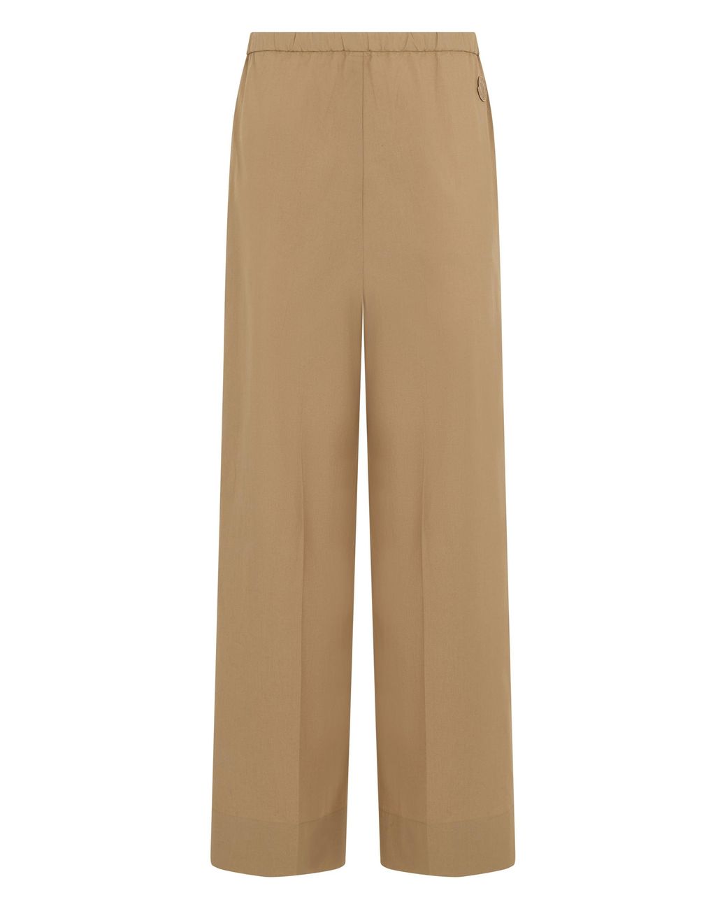 Moncler Natural Wide-Leg Cotton Trousers