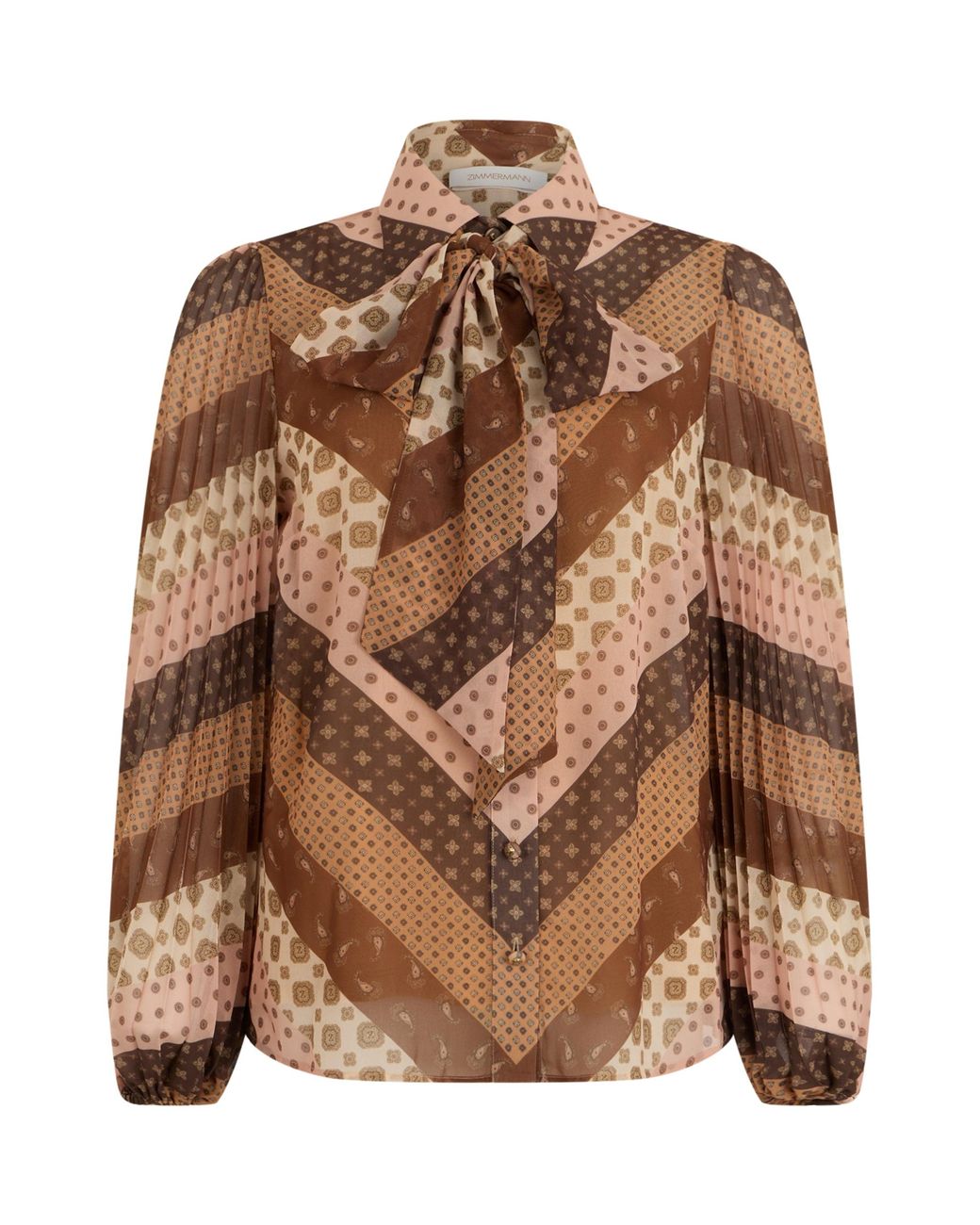 Zimmermann Brown Zigzag Shirt