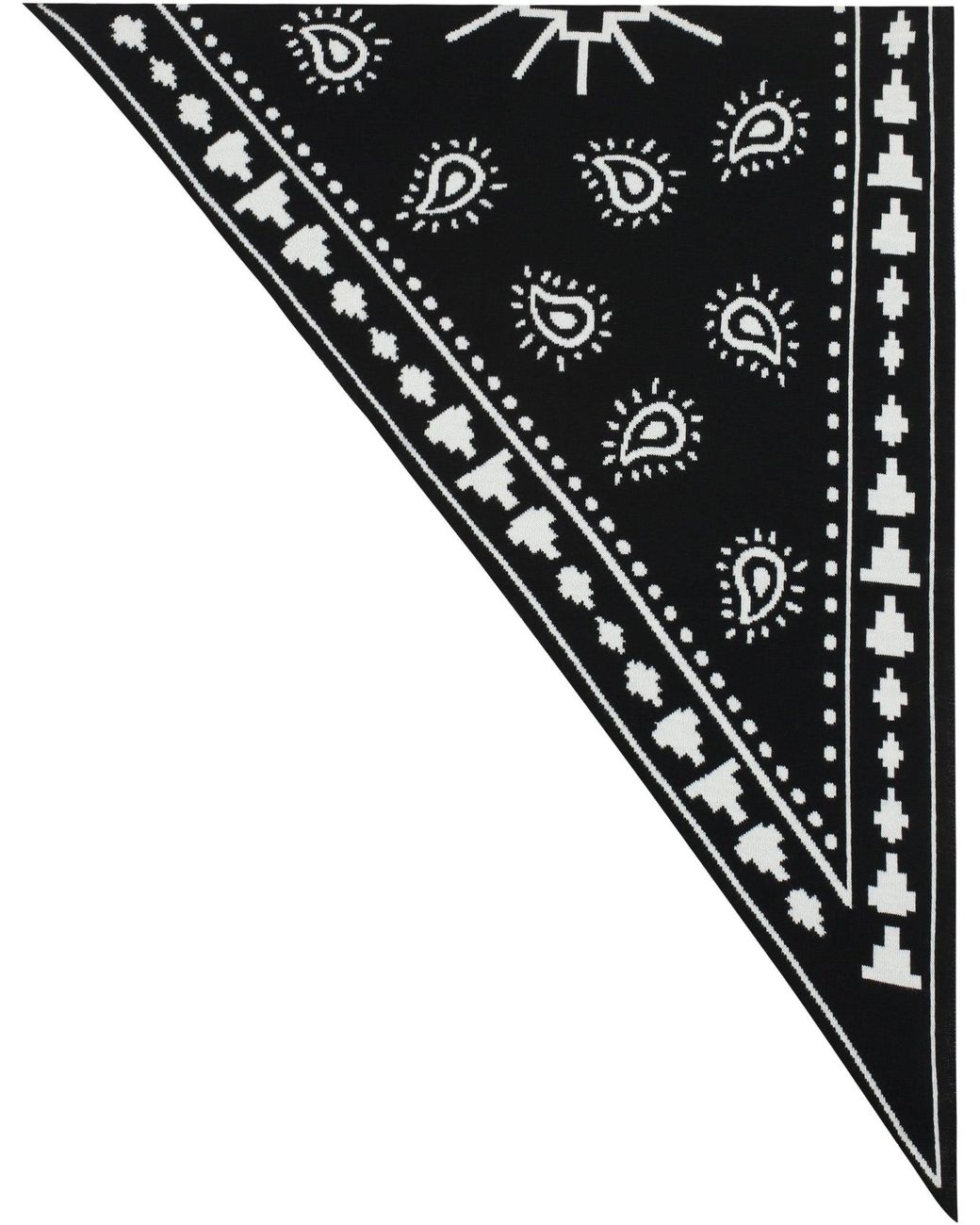 Marcelo Burlon Black Wool Blend Scarf for men