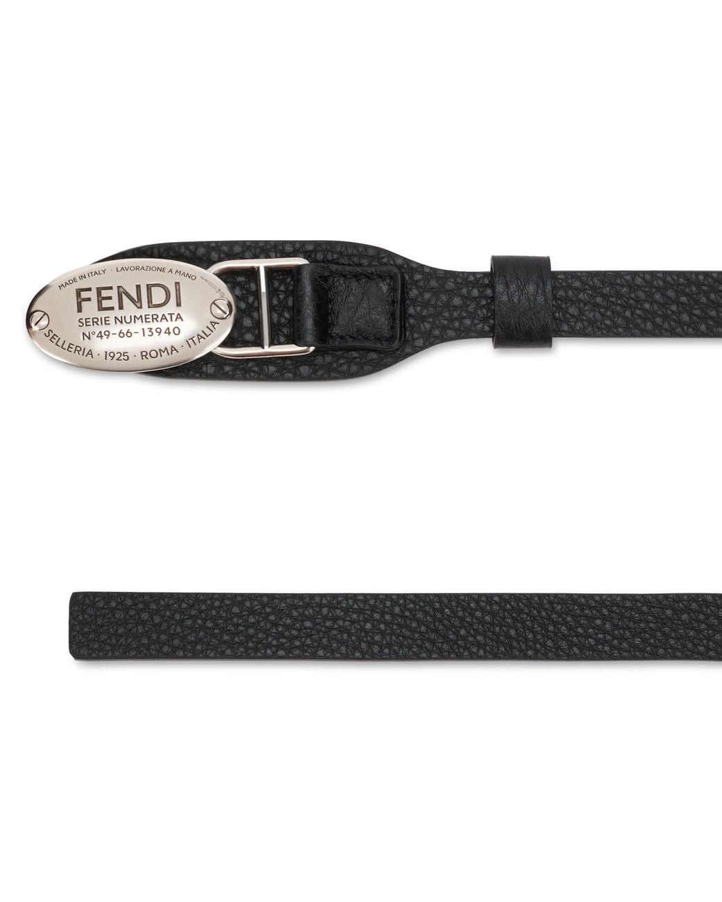 Fendi Black Leather Belt