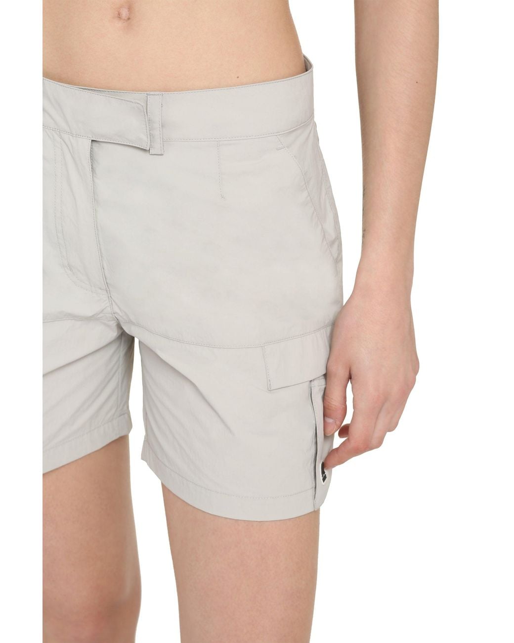 K-Way White Argalps Nylon Shorts