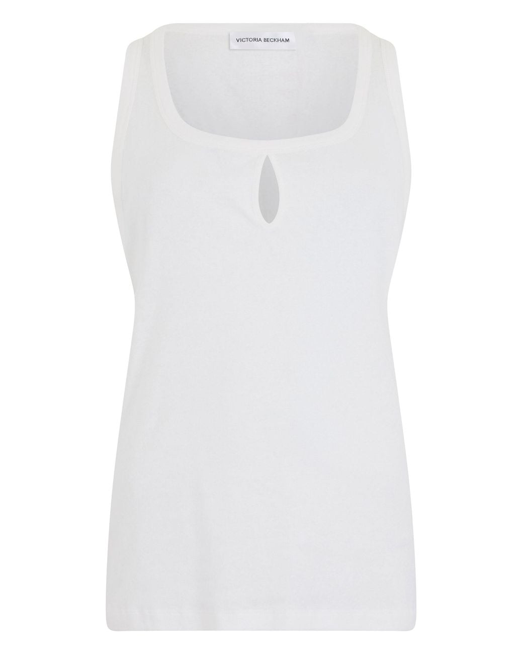 Victoria Beckham White Tank Top Made Of Cotton And Linen