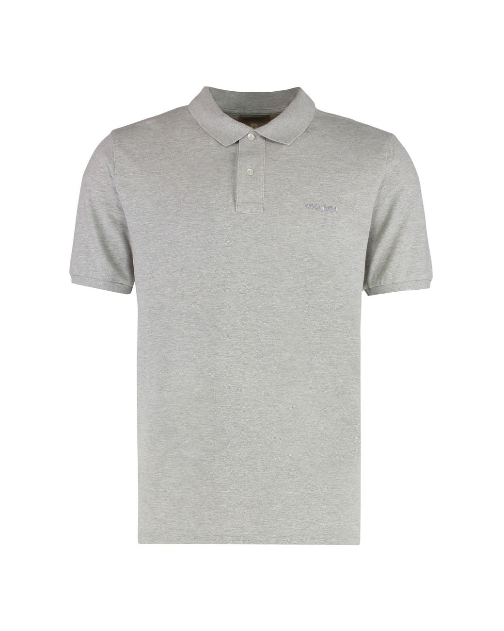 Woolrich Gray Cotton-Piqué Polo Shirt for men