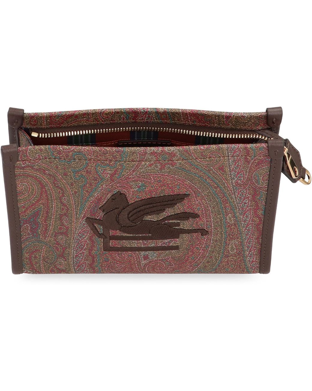 Etro Brown Pouch Arnica With Pegaso