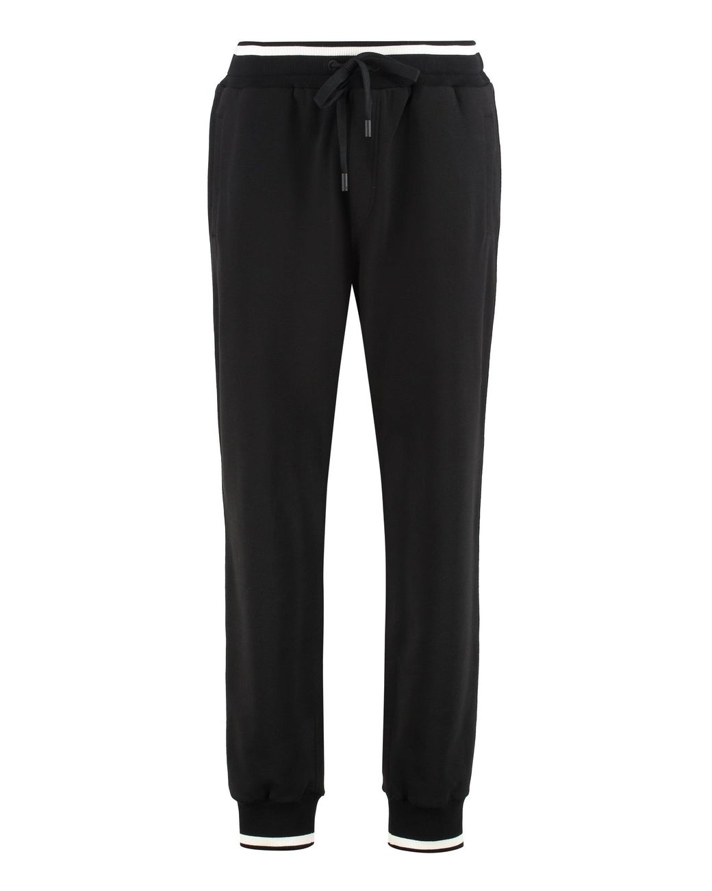 Dolce & Gabbana Black Track Pants Cotton for men
