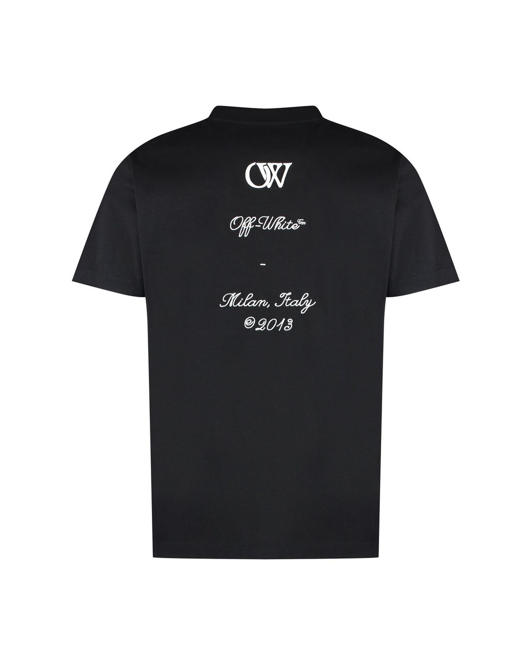 Off-White c/o Virgil Abloh Black Cotton Crew-Neck T-Shirt T-Shirts for men