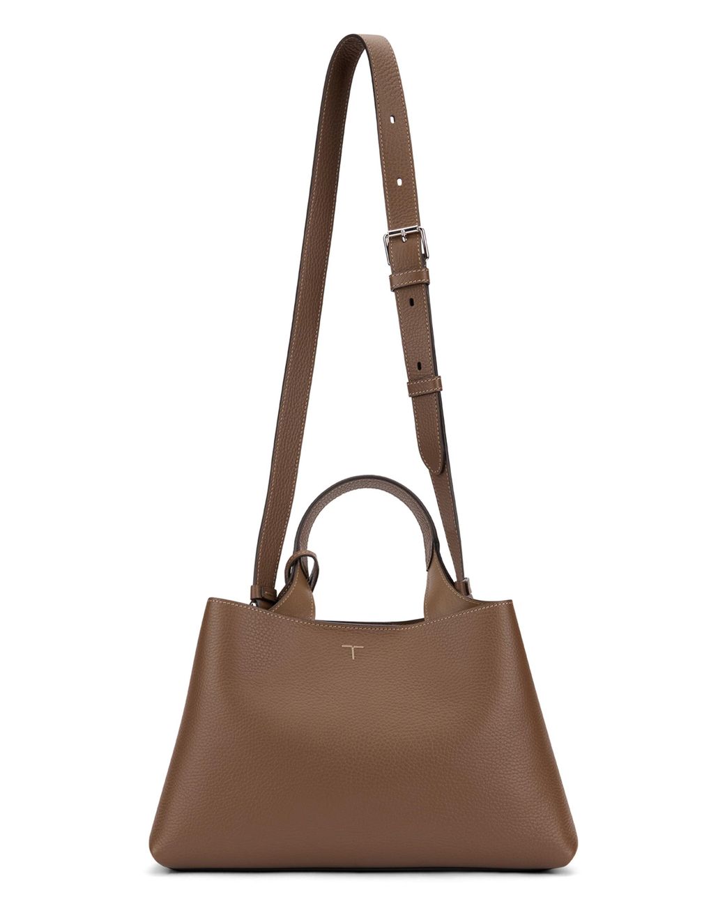 Tod's Brown Leather Handbag With Shoulder Strap