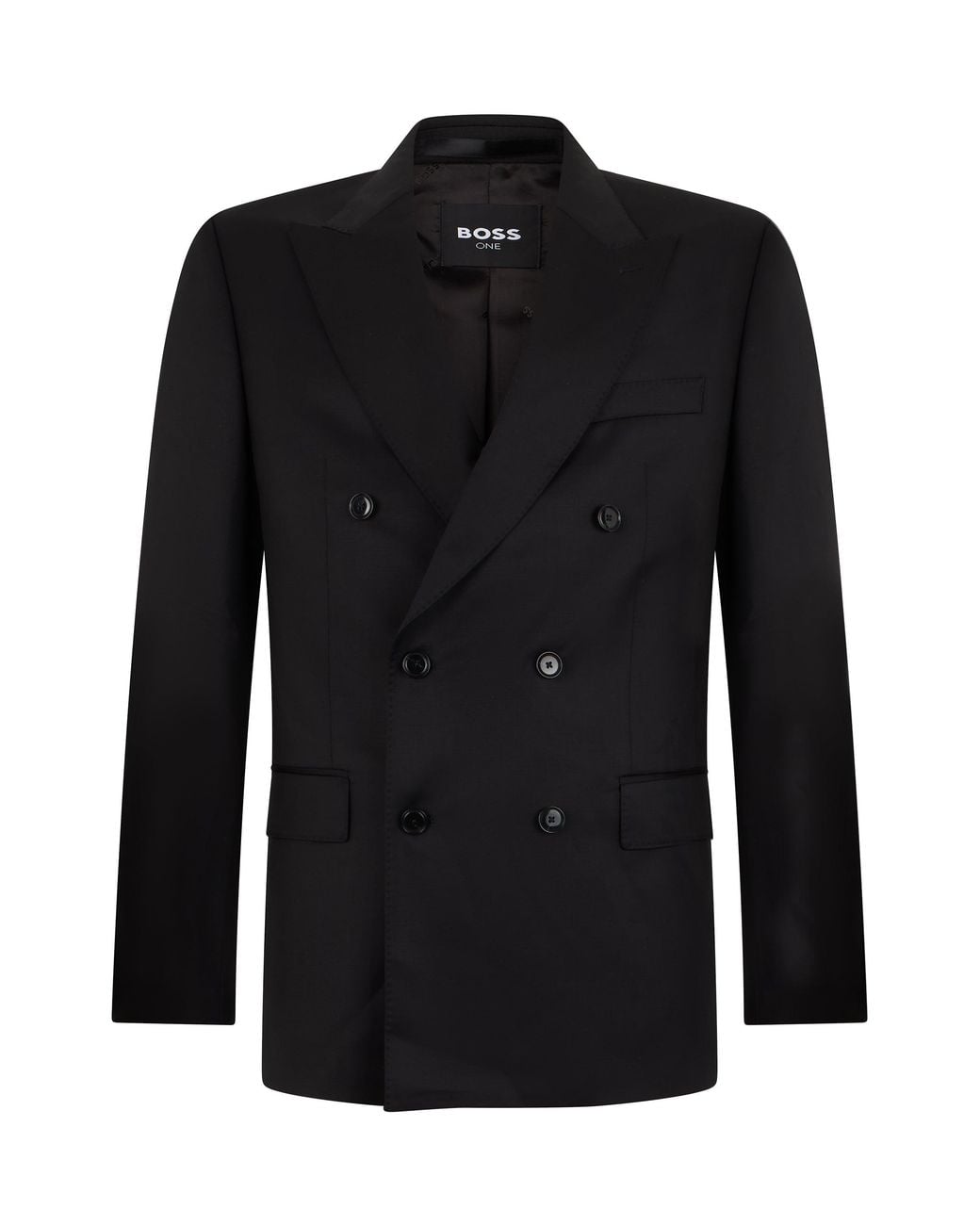Boss Black Double-Breasted Jacket With Notch Lapels for men