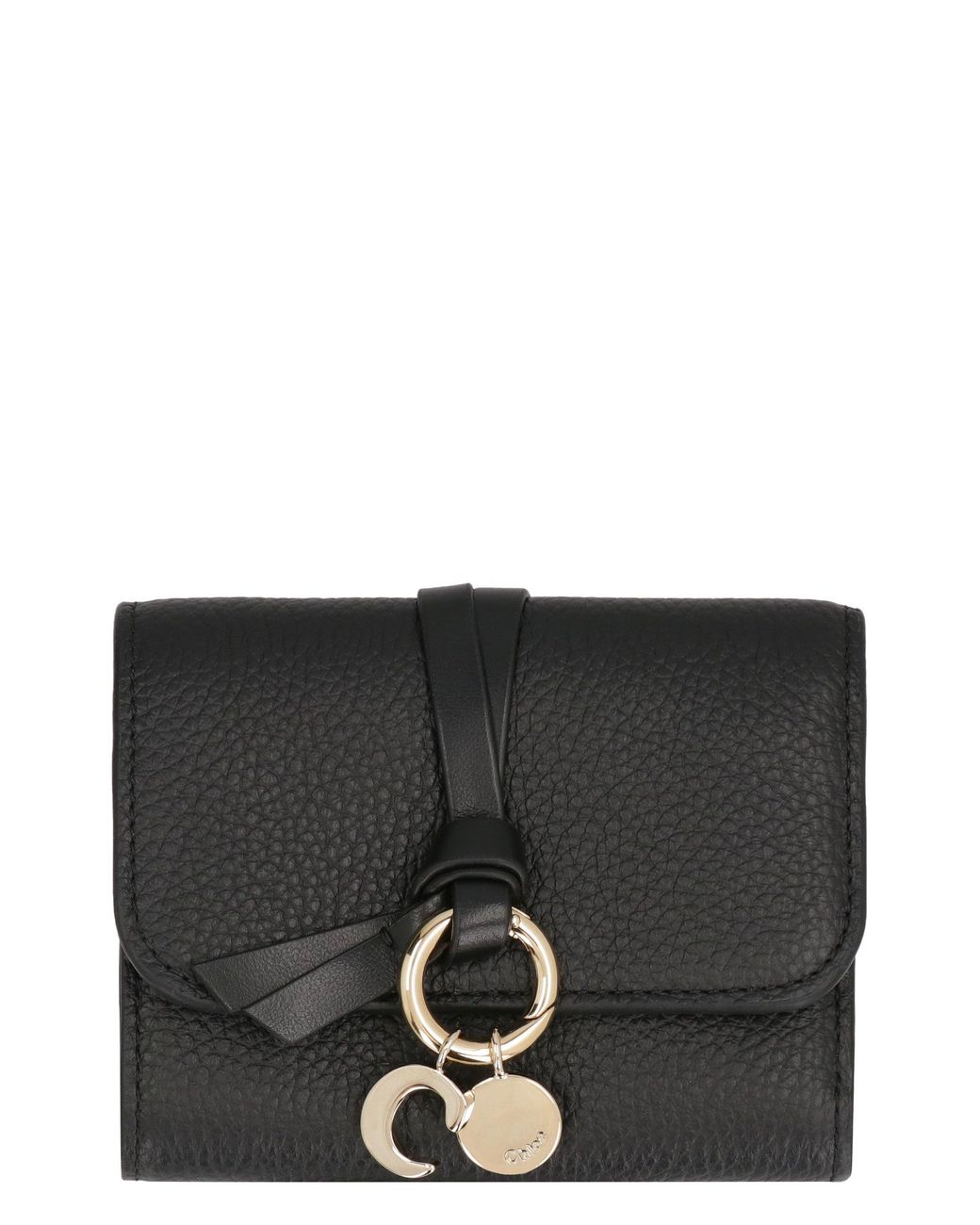 Chloé Black Piccolo Alphabet Leather Tri-Fold Wallet