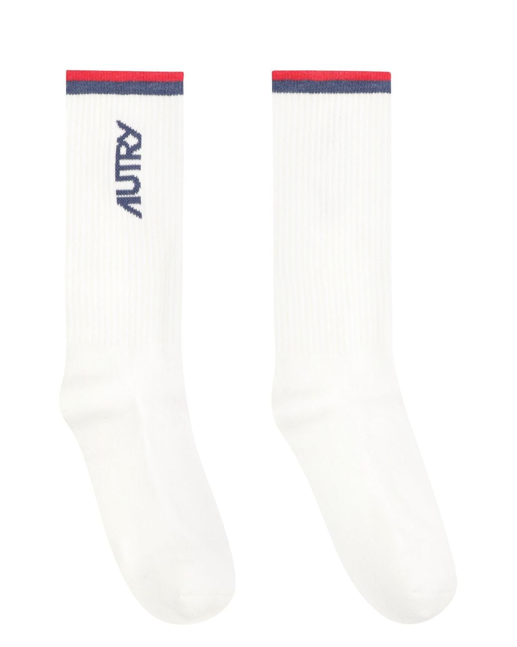 Autry White Logo Cotton Blend Socks