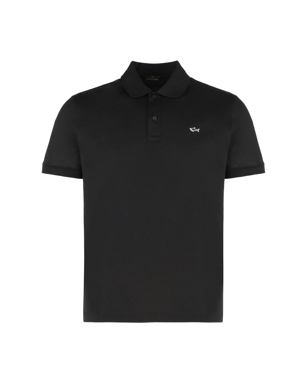 Paul & Shark Black Cotton Piqué Polo Shirt for men