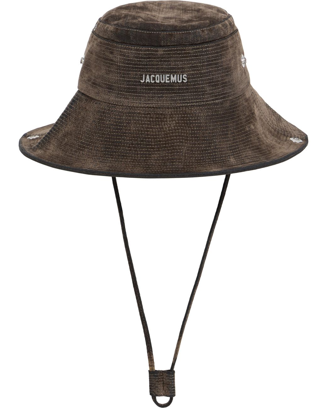 Jacquemus Black Textured Bucket Hat for men