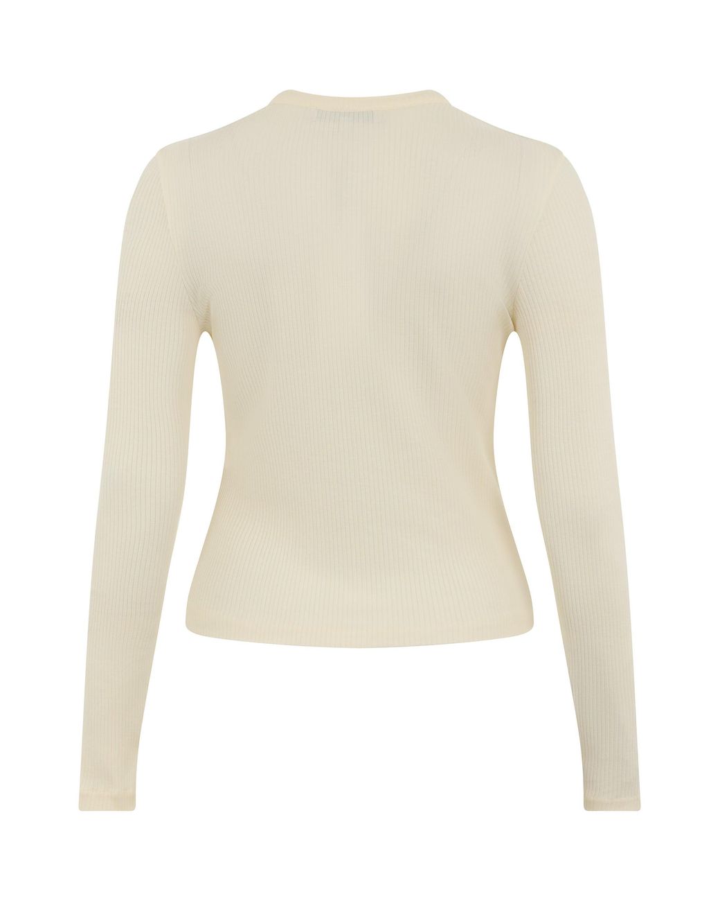 Maison Kitsuné White Cardigan Ribbed Crew-Neck Lycra Cardigans