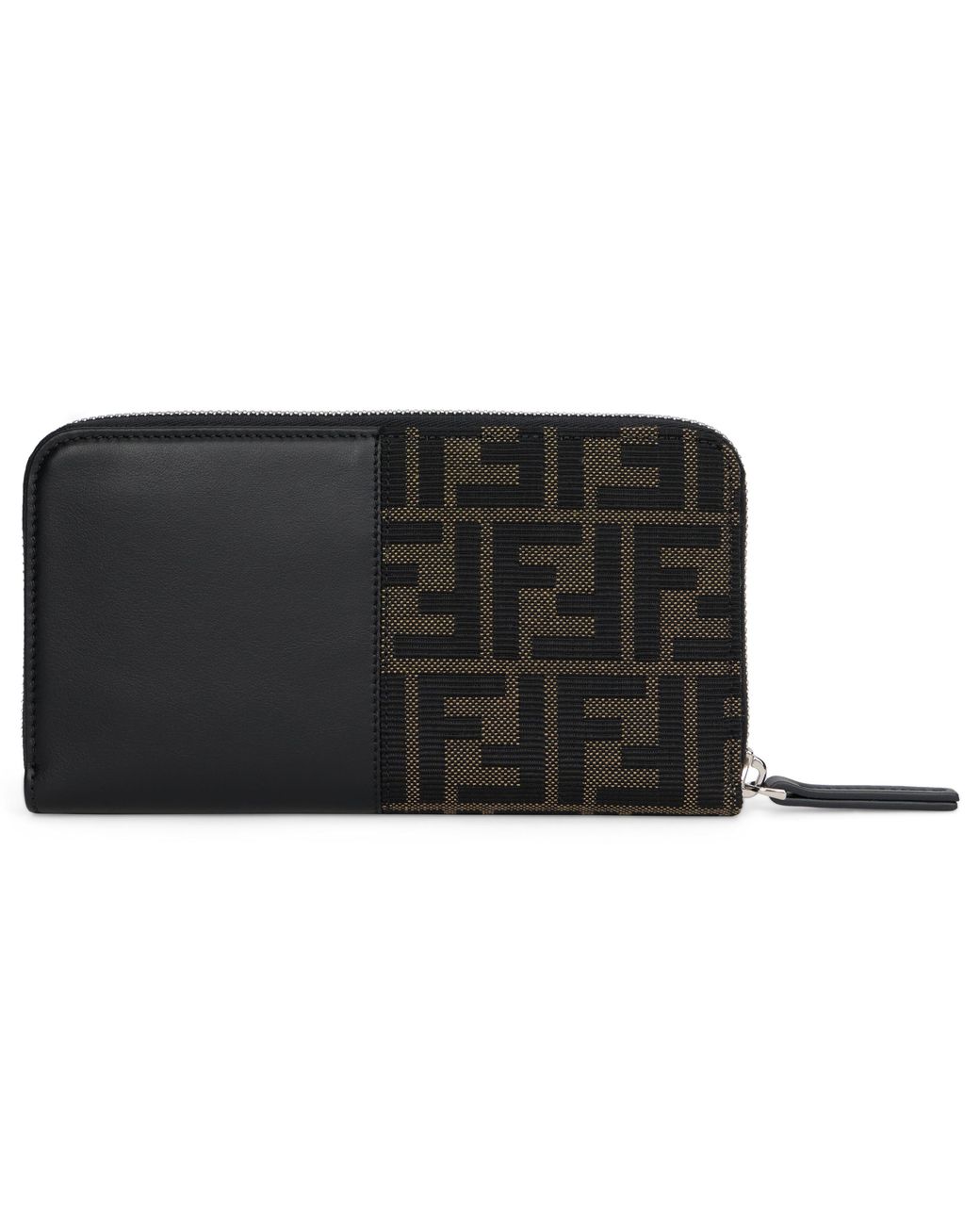 Fendi Black Wallet With Zip Closure for men