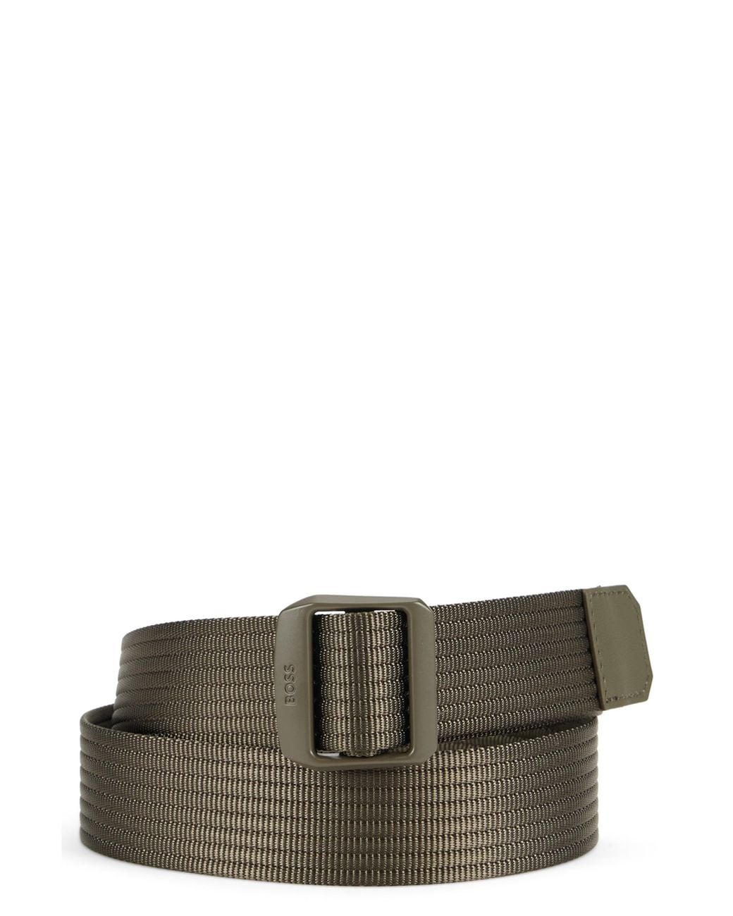 Boss Brown Fabric Belt for men