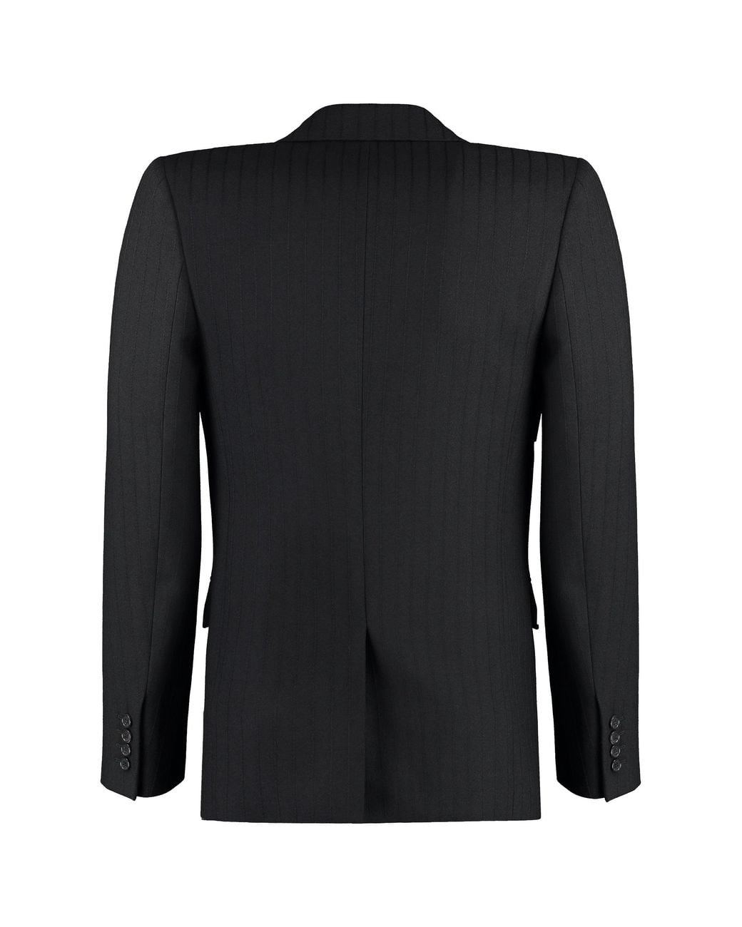 Saint Laurent Black Single Breasted Striped Tailored Blazer for men