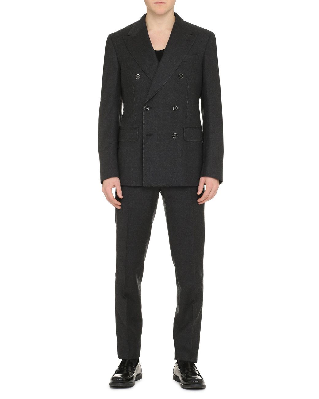 Dolce & Gabbana Black Wool Double-Breasted Blazer For – Fw23 Collection for men