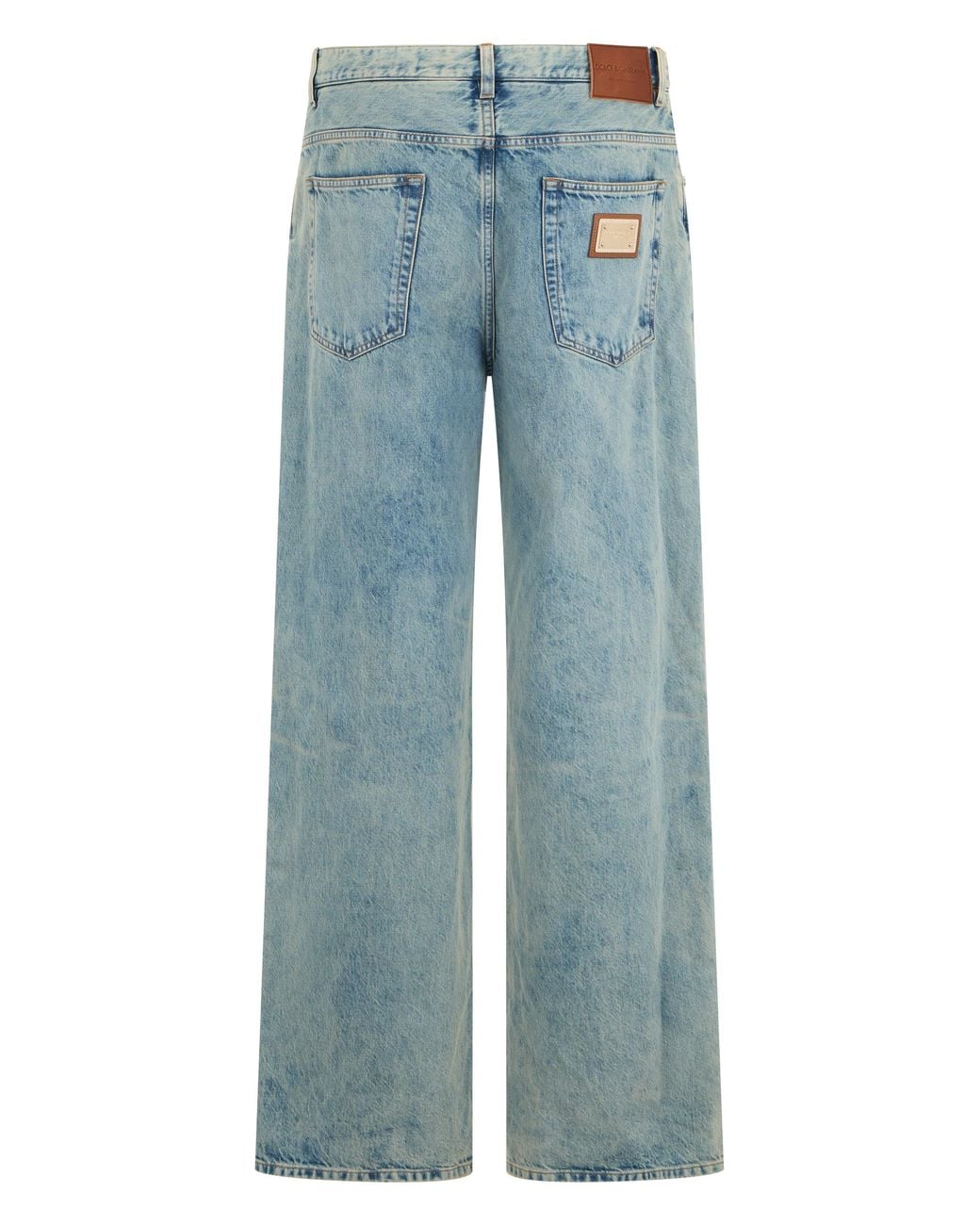 Dolce & Gabbana Blue Wide Leg Jeans for men