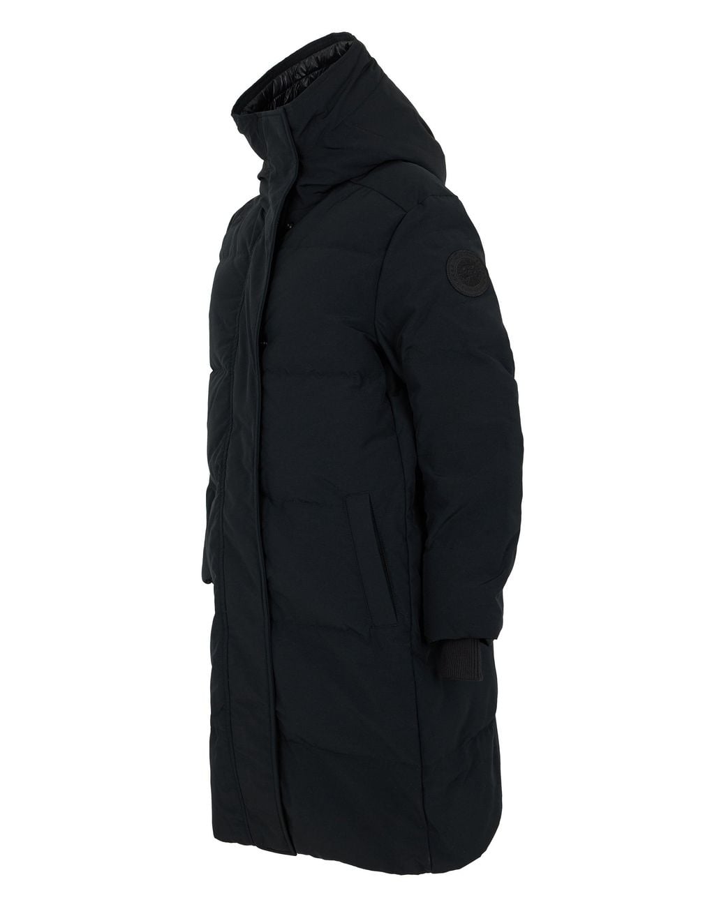 Canada Goose Blue Long Down Jacket With Hood