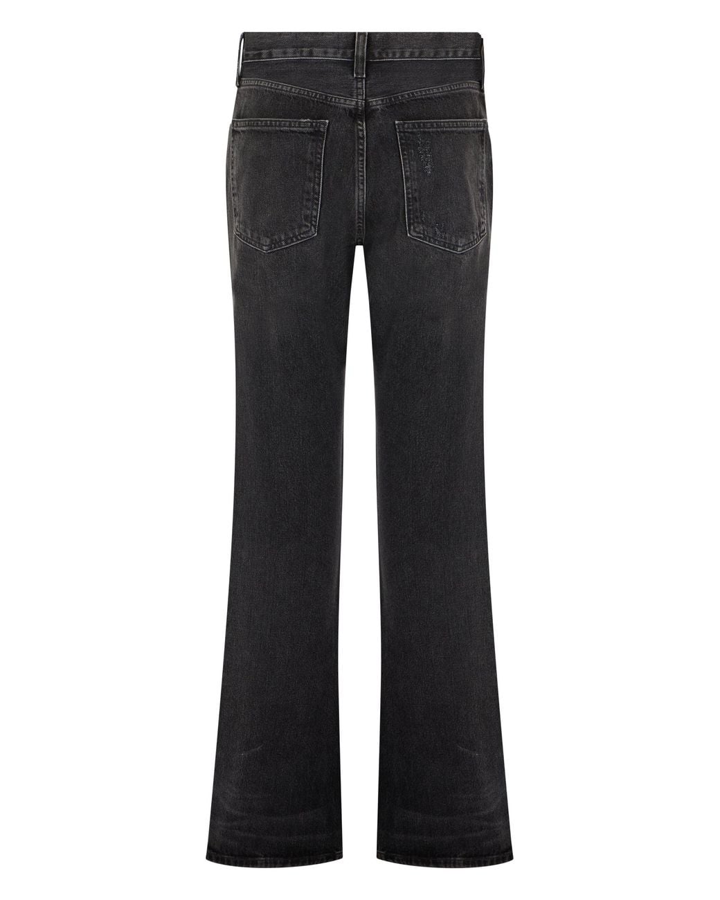 Agolde Black Flared Denim Pants Cotton Jeans