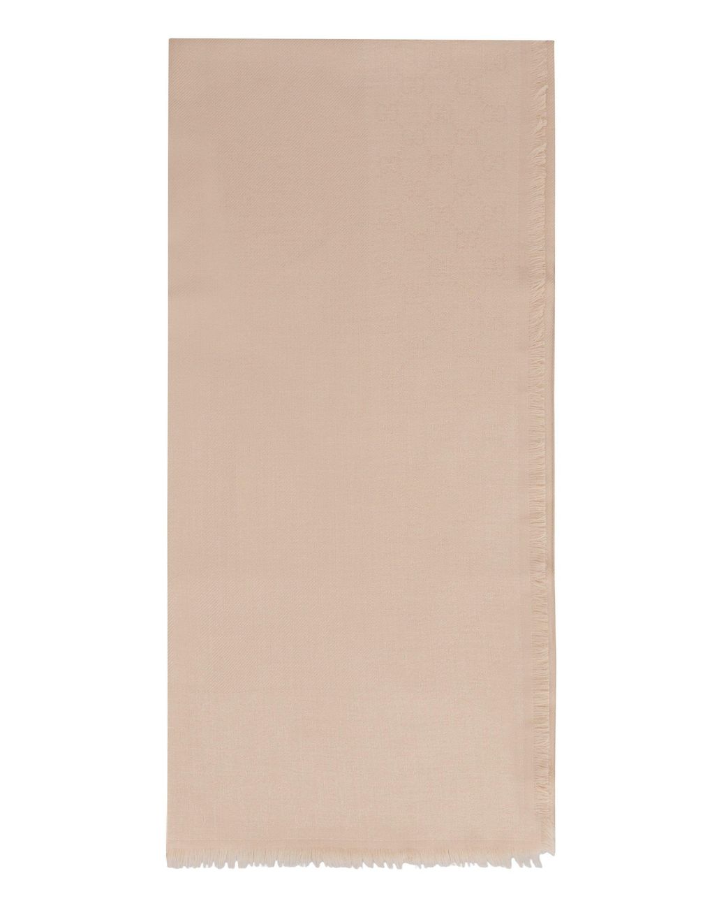 Gucci Natural Shawl Silk-Wool Jacquard Scarf