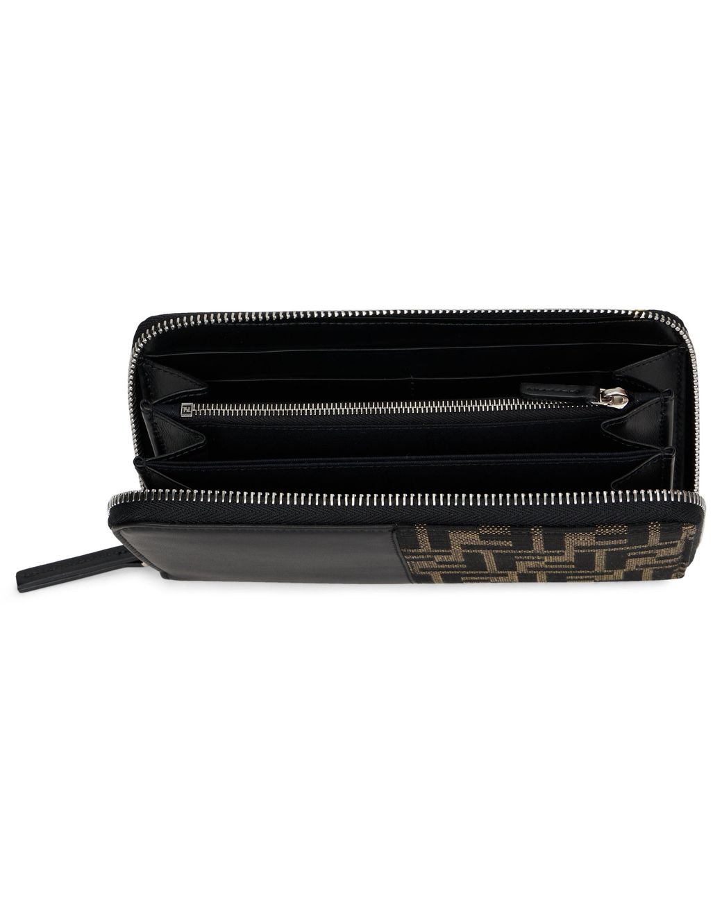 Fendi Black Wallet With Zip Closure for men
