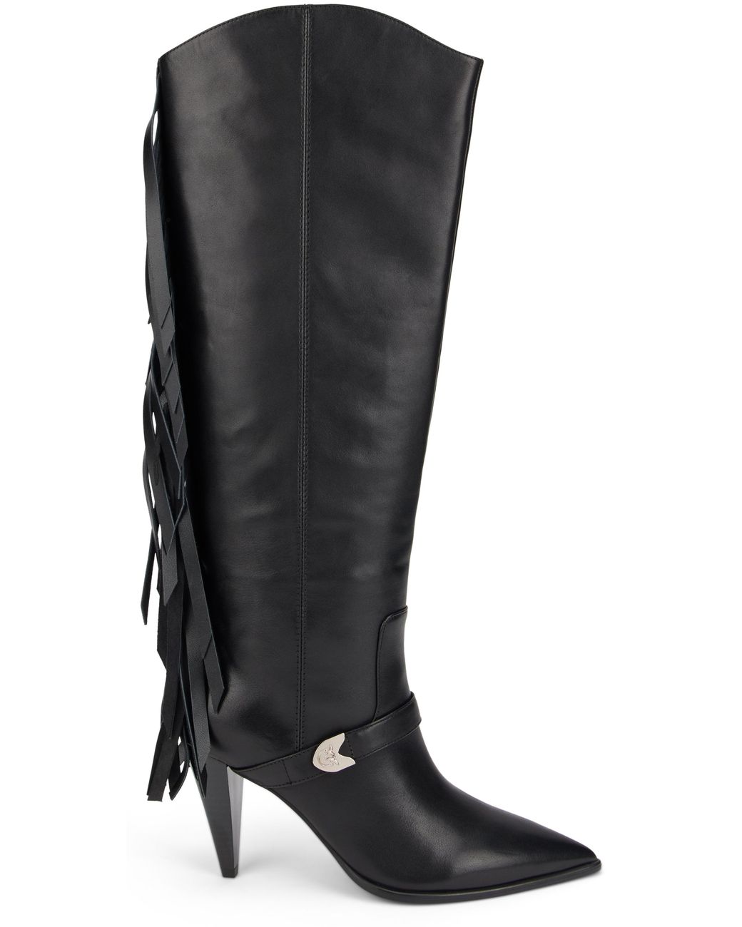 Pinko Black Fringe Boots