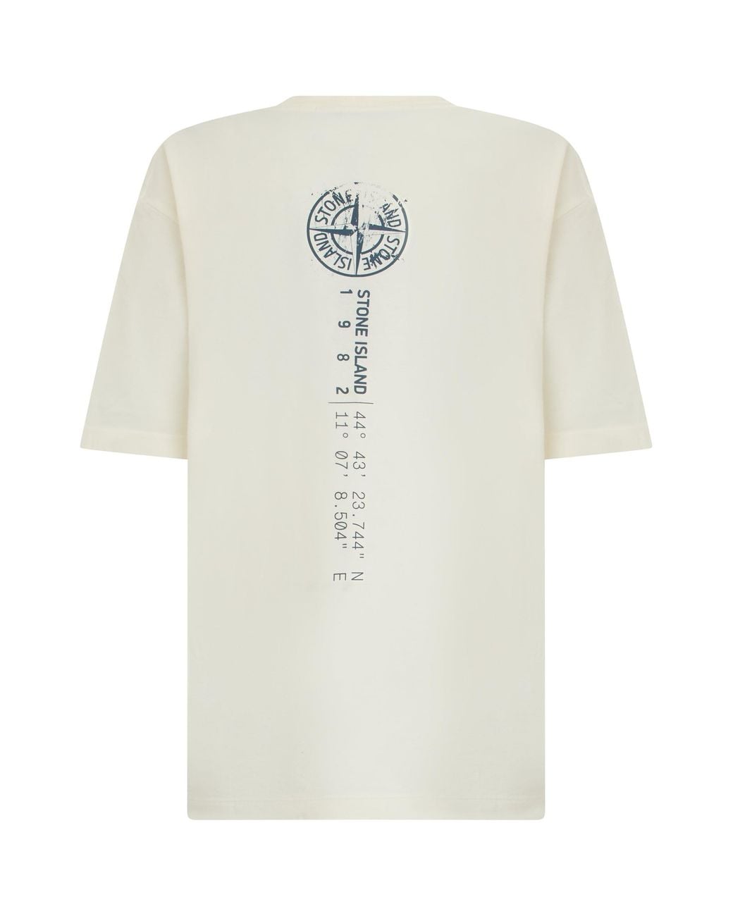Stone Island White T-Shirt With Logo for men