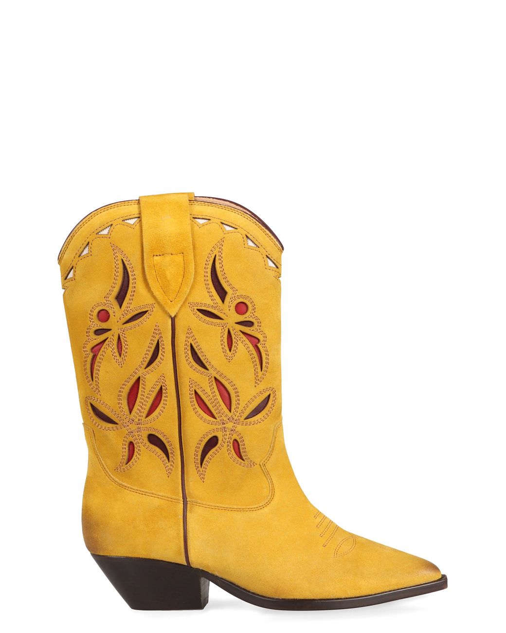 Isabel Marant Yellow Duerto Suede Ankle Boots