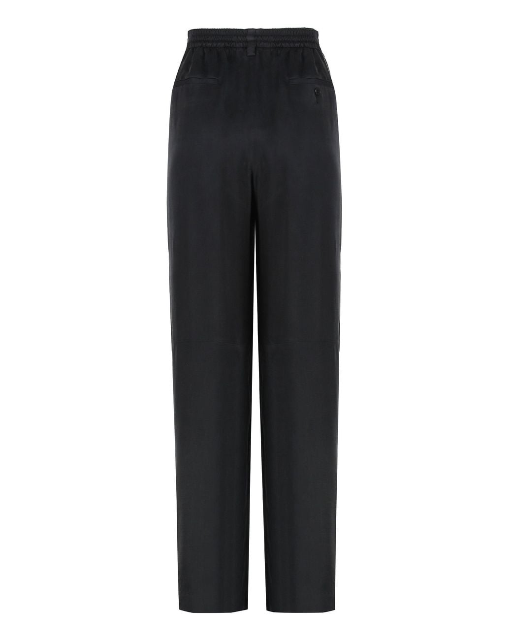 Alexander Wang Black Elasticated Waist Trousers Cuprammonium Rayon Wide-Leg
